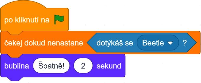 ŘEŠENÍ ÚLOHY (pro matamatický příklad 2 + 3): Brouk (doplnění): po startu hry Brouk řekne příklad Číslice: V souboru