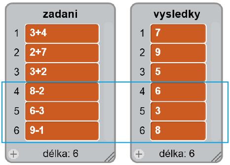 klouzání číslic na střed bludiště (souvisí s předchozím blokem, kde musíme vrátit
