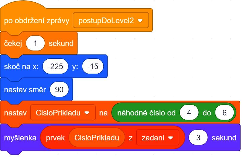 Brouk (doplnění pro druhý level) po obdržení zprávy