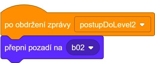 postupdolevel2 se nová Číslice poprvé objeví ostatní příkazy