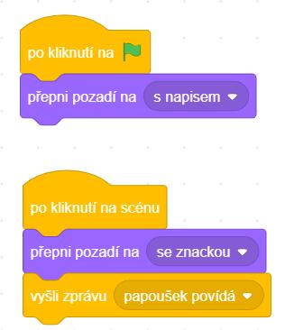 ŘEŠENÍ ÚLOHY: Scéna Když se spustí celá hra, objeví se scéna s pozadím ostrova a nápisem.