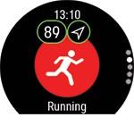 Jakmile je funkce GPS připravena, kroužek kolem ikonky GPS se zobrazí zeleně. Hodinky vás upozorní vibrací.