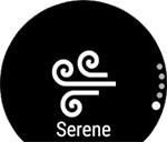 Dechové cvičení Serene vás provede hlubokým a pomalým dýcháním, abyste uvolnili tělo a zklidnili mysl. Když dýcháte pomalu, tepová frekvence se začne synchronizovat s rytmem dýchání.