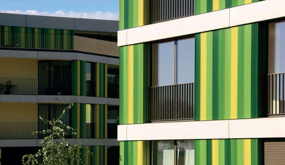Pilovité profily MONTAFORM Design Widmi Housing, Lenzburg (CH) MONTAFORM design Alternativa k běžným trapézovým