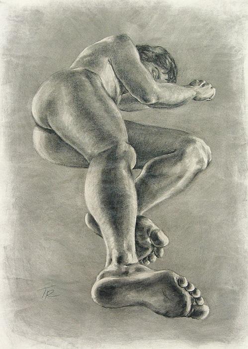 (a) (b) Obr. č. 40. Výtvarná kresba. (RÜCKER, Tomáš. Kresba, červen 2011), [kresba].