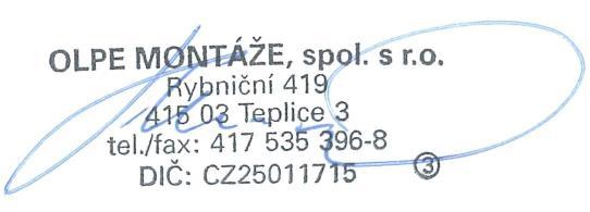 V Praze dne... V Teplicích, dne.