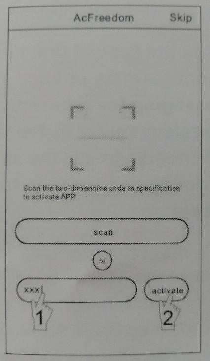 Klikněte scan a naskenujte QR kód viz Obr.