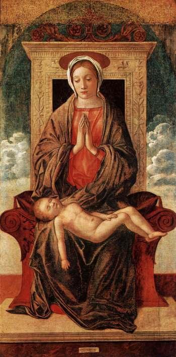 17. Giovanni Bellini: Madona s děckem, kolem 1470, tempera na