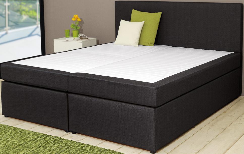 Boxspring Orlando látka černá 180 105 208 cm, lôžko 180 200 cm, 531435-00 17