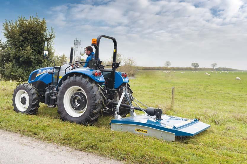 Silný a jednoduchý na nastavení Zadní ramena traktorů T4S následují ověřenou konstrukci New Holland s teleskopickými nastavitelnými spodními táhly a nastavitelnými zvedacími táhly nebo alternativně