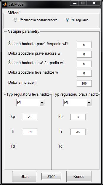 5 Uživatelská aplikace Uživatelská aplikace je vytvořena jako GUI aplikace programu MATLAB.