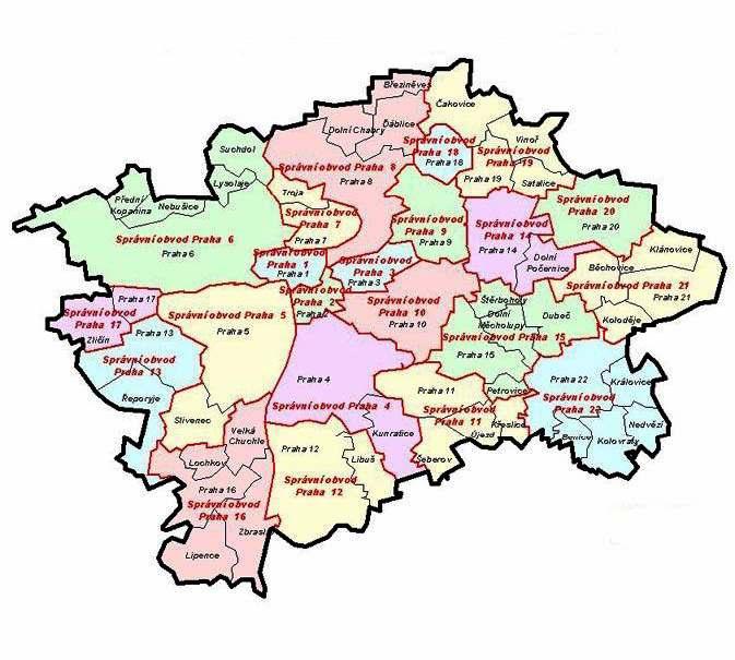 Obr. 1 Správní členění hl. m. Prahy od 1.7. 2001 1.2 Jednotky HZS hl. m. Prahy Tab. 1 Jednotky HZS hl. m. Prahy [2] Ev. č. JPO Kategorie Typ JPO Dislokace JPO Zřizovatel JPO 111 001 JPO I C3 - A, Z Praha 2, Sokolská 62 HZS hl.