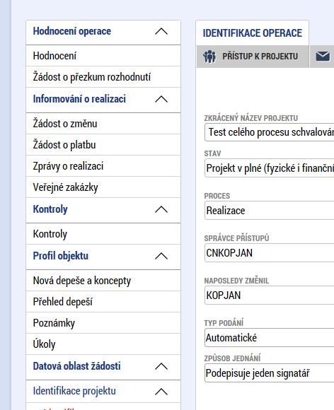 Záznamy změn týkajících se zakázek, které příjemce zařadil do zprávy o realizaci projektu založené nejpozději 21. 8. 2017, budou do dat projektu promítnuty na základě této zprávy.