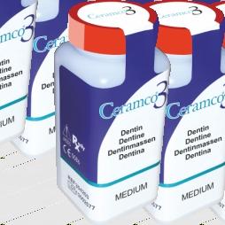 Ceramco 3 se dodává v barevných odstínech podle vzorníku Vitapan Classical, s pastovým nebo