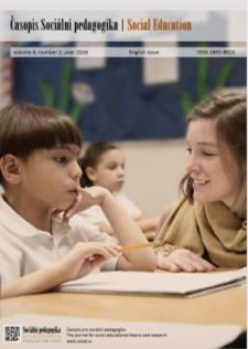 Sociální pedagogika Social Education ISSN 1805-8825 E: editorsoced@
