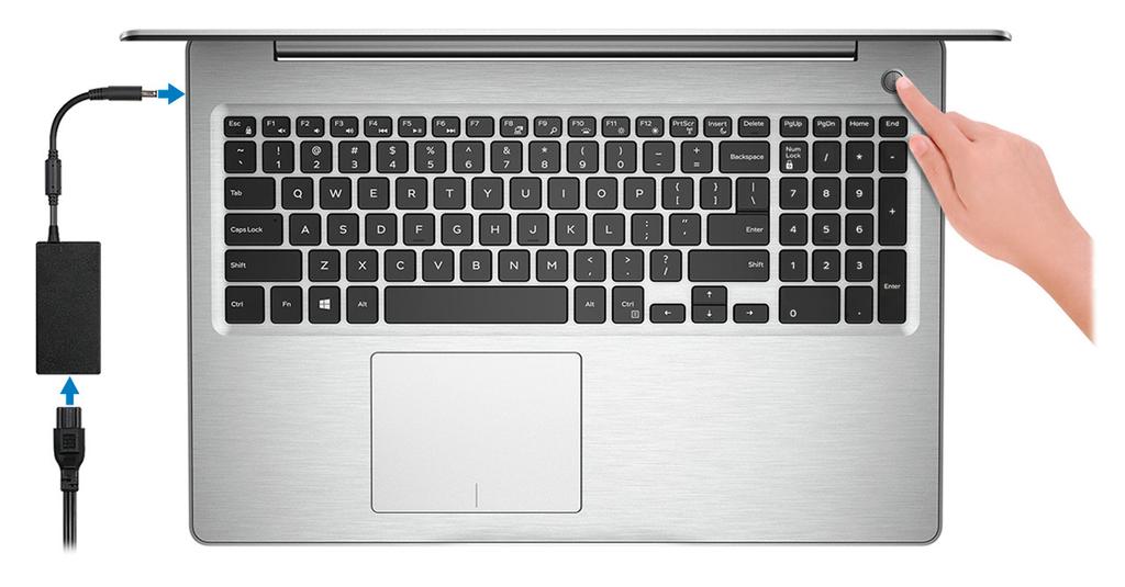 Nastavení notebooku Inspiron 3585 1 POZNÁMKA: Obrázky v tomto dokumentu se mohou lišit od vašeho počítače v závislosti na sestavě, kterou jste si objednali.