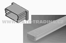 PVC nízká krytka k Polaris /led/ STARÝ TYP Led světlo Queen 12V, 2W hliník broušená 3000K - bílá