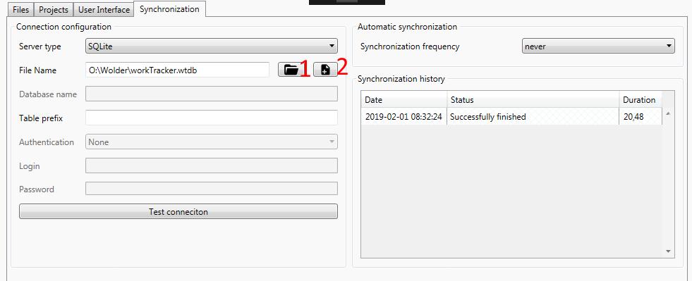 K dispozici jsou dva typy synchronizace: Automatická Pokud uživatel požaduje automatickou synchronizaci, je možné zvolit frekvenci automatické synchronizace.