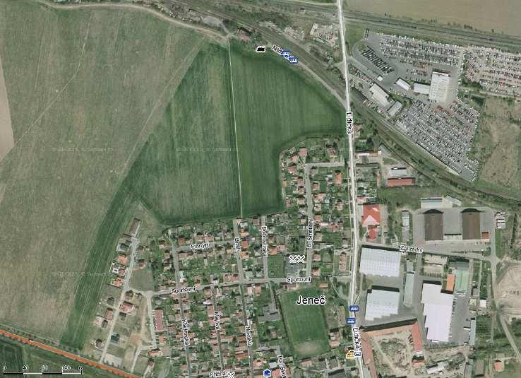 Vysvětlivky: žlutá-pšenice; modrá- jablka; zelená travní porost;