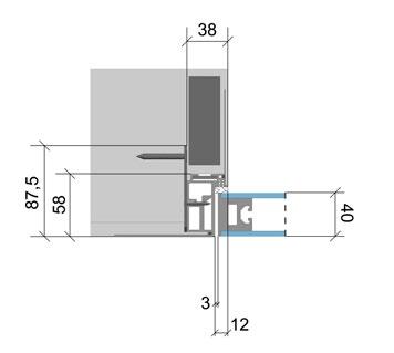 protiplech M&T protiplech magnetický neregulovatelný M&T klika MINIMAL SNi broušeno