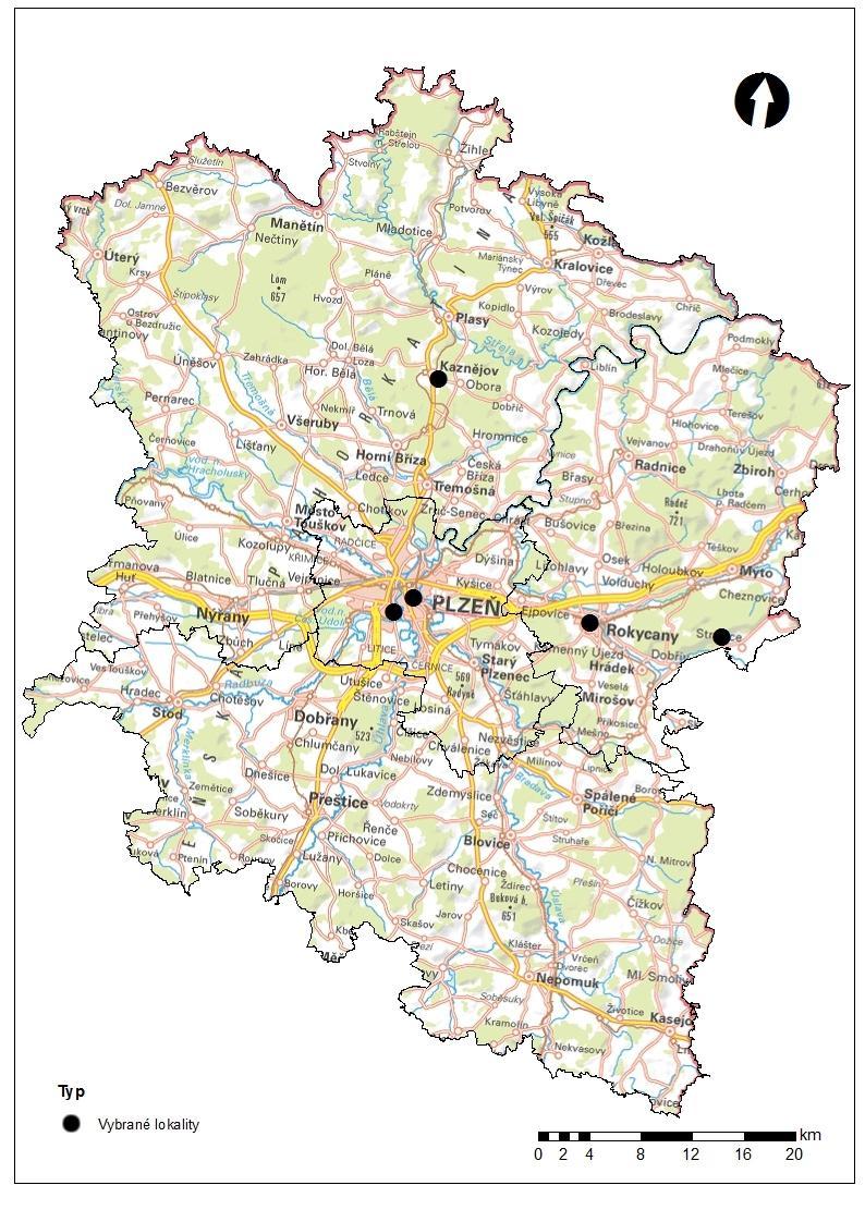 5.2 PODROBNĚJŠÍ CHARAKTERISTIKA VYBRANÝCH LOKALIT Z vybraných kvartérních lokalit jsem si zvolila několik zajímavých míst (Obr. č.