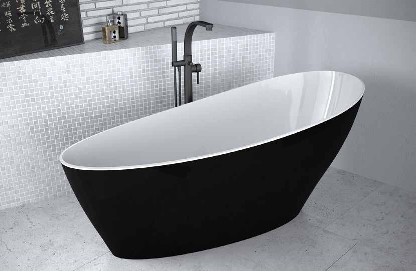 % k ceně za bílou barvu Barva BLACK & WHITE venkovní strana černá, vnitřek vany bílá Barva GLAM (zlatá