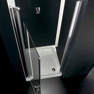 SPRCHOVÉ ZÁSTĚNY DVeře SPRCHOVÉ ZÁSTĚNY DVeře vyrobeno v Itálii 5 záruka 5 let Made in Italy praktické zalamovací otevírání čistý italský design bílý Varianty rámů: leštěný hliník čiré Varianty skel:
