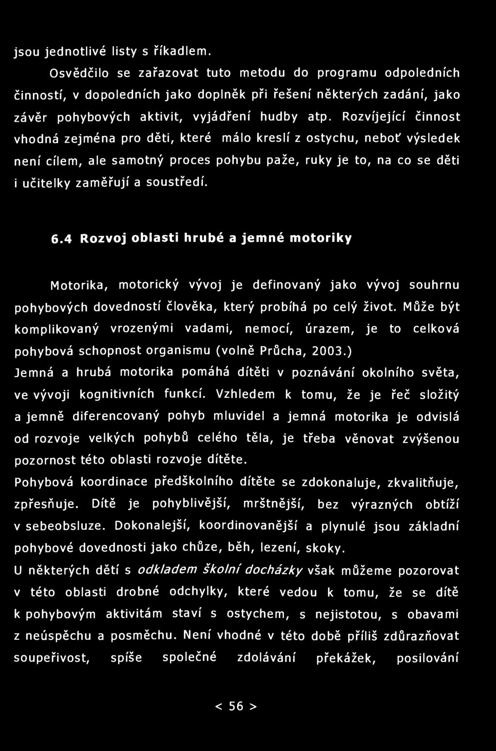 jsou jednotlivé listy s říkadlem.