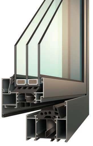FUTURA EXCLUSIVE Dokonale těsní, dokonale šetří 3komorový hliníkový okenní systém, díky speciální