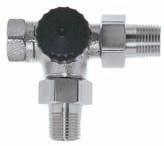 Ochrana před zvýšením tlakové diference prostřednictvím řízeného zkratu mezi přívodem a zpátečkou T-kus pro snadnou montáž a napojení zkratu do vratného potrubí Těsnění dvojitým O-kroužkem pro