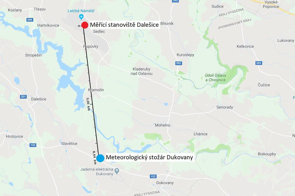 Obrázek 10 Polohy měřicího