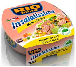 TUŇÁKOVÉ SALÁTY RIO mare Insalatissime tuňákové saláty 160 g, 2 x 160 g, 3 x 160 g.