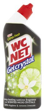 WC NET Intense gel Ocean Fresh 750 ml EAN (kus) 8004050036738 Brutto váha g (karton) 10 650 (Š x H x V) 20,2 x 38,5 x 28,3 Kartonů na paletě 36 WC NET Intense gel Mountain Fresh 750 ml EAN (kus)