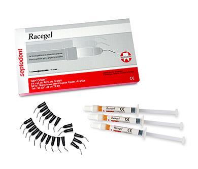 Racegel Gel pro stavění krvácení s obsahem 25% aluminium chloridu.