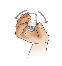 Pomalu do lahvičky s práškem přípravku ILARIS vstříkněte 1,0 ml vody. 9. Opatrně vytáhněte stříkačku s přenosovou jehlou z lahvičky a jehlu zakryjte krytkou dle pokynů Vašeho lékaře.