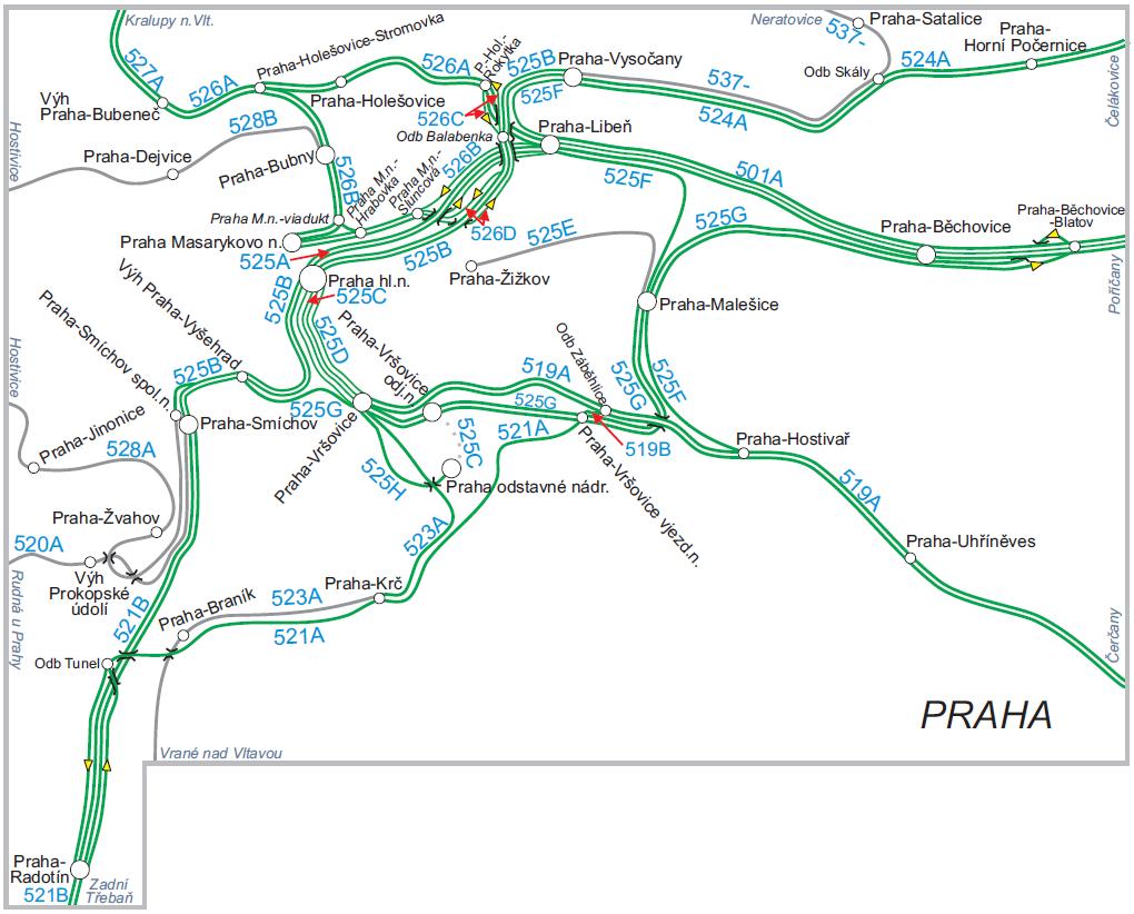 .2. Trať 00 Praha Ústí nad Labem Děčín Železniční tra Praha Ústí nad Labem Děčín je celostátní dráha zařazená do systému transevropské dopravní sítě TEN-T. Tra je součástí. a 4.