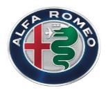 Váš autorizovaný prodejce Alfa Romeo: Popisy a ilustrace použité v této brožuře, jakožto i informace o rozsahu dodávaného vybavení, barev, vzhledů, výkonů, rozměrů, hmotností, spotřeby paliva a
