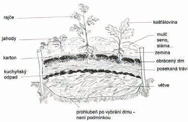 Zahrada je pomyslně rozdělena do tří prostorů: ALTÁN I PĚSTOVÁNÍ I SAD Prostory jsou propojeny pěšinkou, která se od severní stávající cesty odpojí v horní části zahrady. K altánu je dlážděna kamenem.