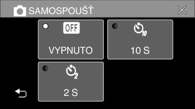 odpočítávání 0 Pro zastavení samospouště stiskněte znovu tlačítko START/STOP 0 Tlačítko START/STOP na tomto přístroji nelze použít k zaostření v předstihu Pro zaostření v předstihu stiskněte a