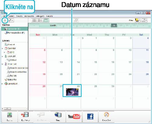 vytvořeného uživatelského seznamu 2 Zobrazte měsíc pořízení souborů, které chcete