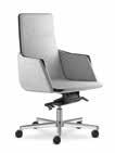 832-RA-PRA, F30-N6 Medium back, height-adjustable chair, RA rocking mechanism or PRA polished aluminium seat plate, fully upholstered armrests, 4-star base with glides Střední, výškově stavitelné