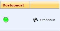Zkontrolujte dostupnost formuláře v kladném případě je ve sloupci Dostupnost zobrazen