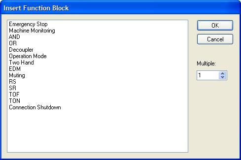 Zvolit prvek TwinSAFE Function Block List