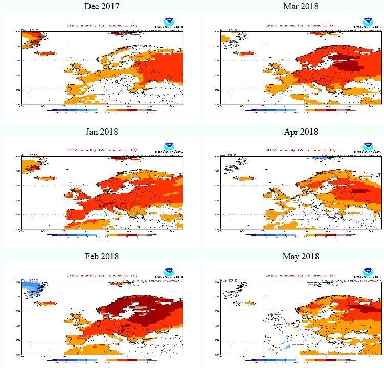 METEOZPRÁVY KLIMATOLOGIE Jak vyšly modelové prognózy na klimatologicky zimní měsíce sezóny 2017/2018?