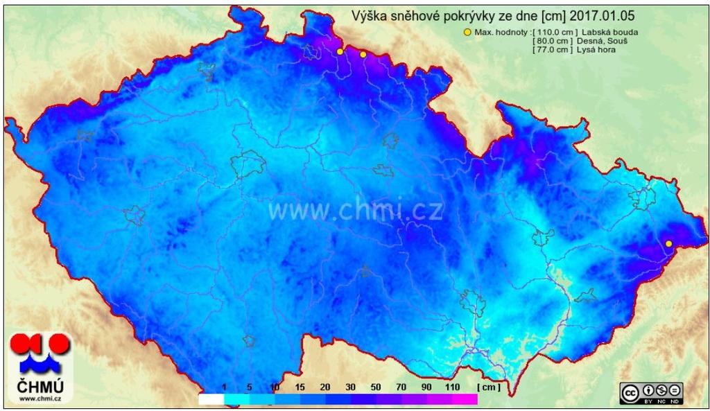 Počasí v lednu 2010 bylo co do zimních projevů extrémnější, zejména co se týče vydatnosti sněhových srážek.