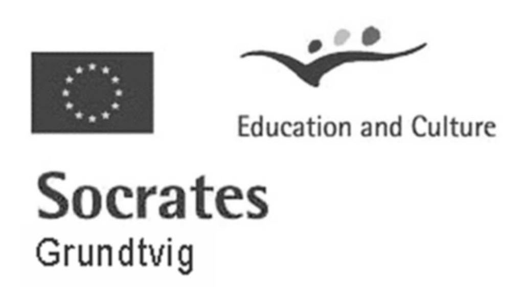 Tento projekt byl relizován z finnční podpory Evropské unie v rámci progrmu SOCRATES Grundtvig.