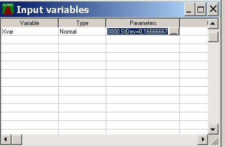 Input variable normální