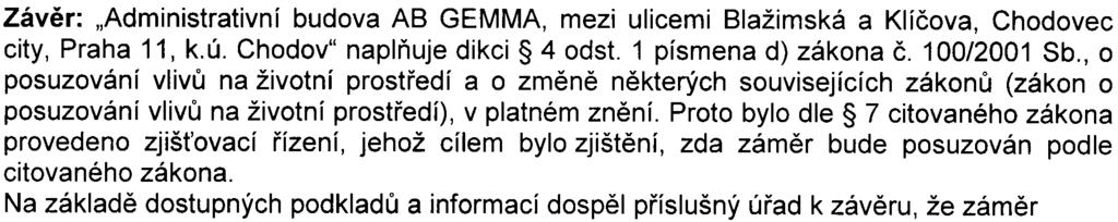 vyplývá z provedených hodnocení, toto ovlivnìní bude akceptovatelné. Realizace zámìru si nevyžádá zábor zemìdìlské pùdy.