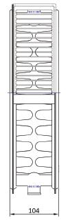 Desková otopná tělesa Concept VK Integrovaný termostatický ventil Tepelný výkon Q (W) pro teplonosnou látku voda podle EN 44 0 C VK VK délka tělesa (mm) 400 500 600 700 800 900 00 10 100 1400 1600