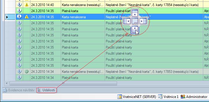 Skupiny oken Program umožňuje upravit rozvržení oken libovolným počtem horizontálního či vertikálního rozdělení pracovní plochy programu na menší oblasti.